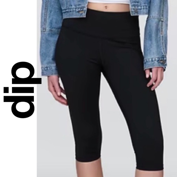DIP Black Cropped Leggings | Medium - Picture 1 of 10